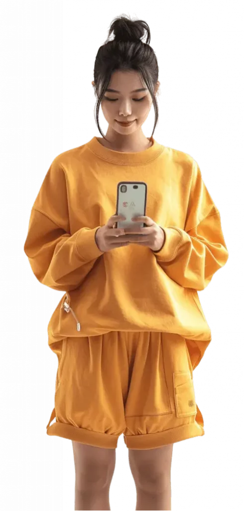 exness girl with phone