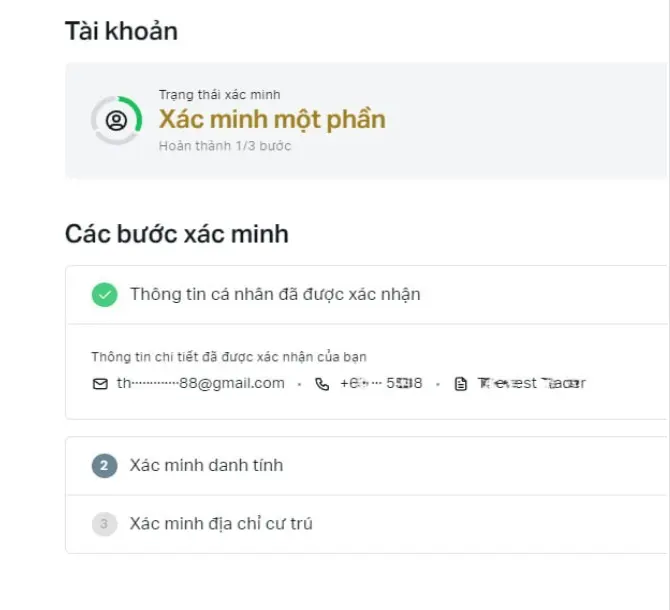 Các bước xác minh Exness cần thực hiện để có thêm các tính năng bổ sung